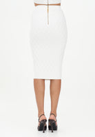 ELISABETTA FRANCHI Gonna midi in maglia avorio da donna GK20B56E2 360 ELISABETTA FRANCHI 