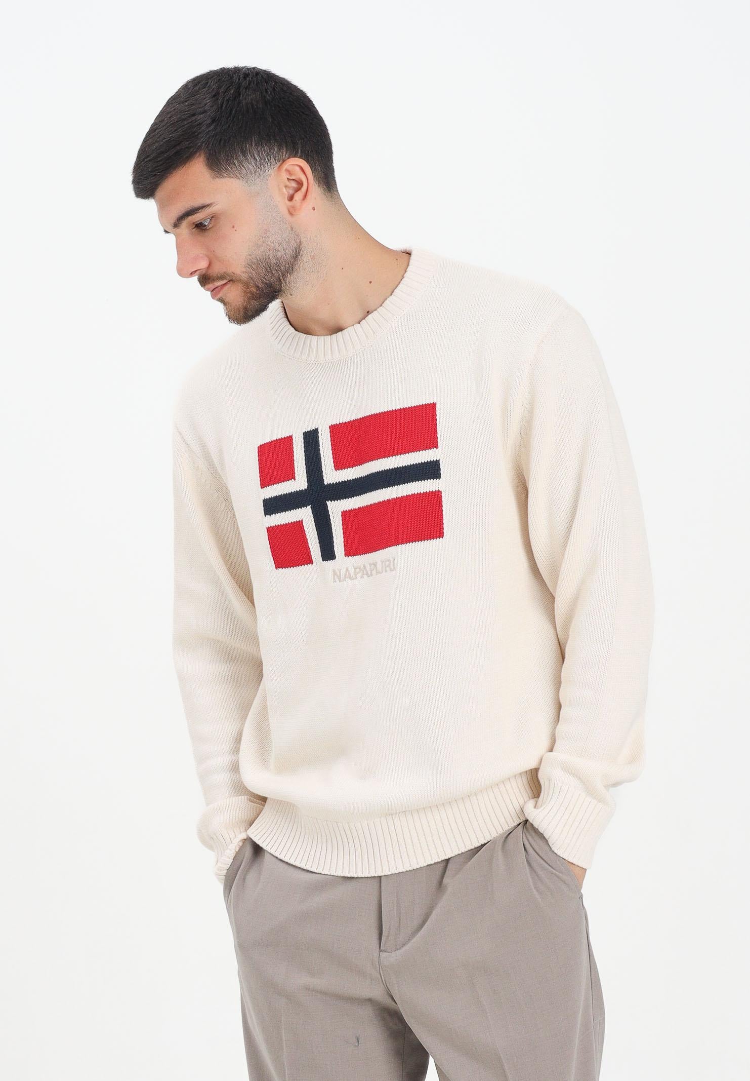 NAPAPIJRI Maglione girocollo Mura panna da uomo NP0A891UN1J1  NAPAPIJRI 