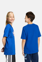ADIDAS ORIGINALS T-shirt a manica corta Trefoil Loose blu acceso per bambino e bambina KE2872 . ADIDAS ORIGINALS 