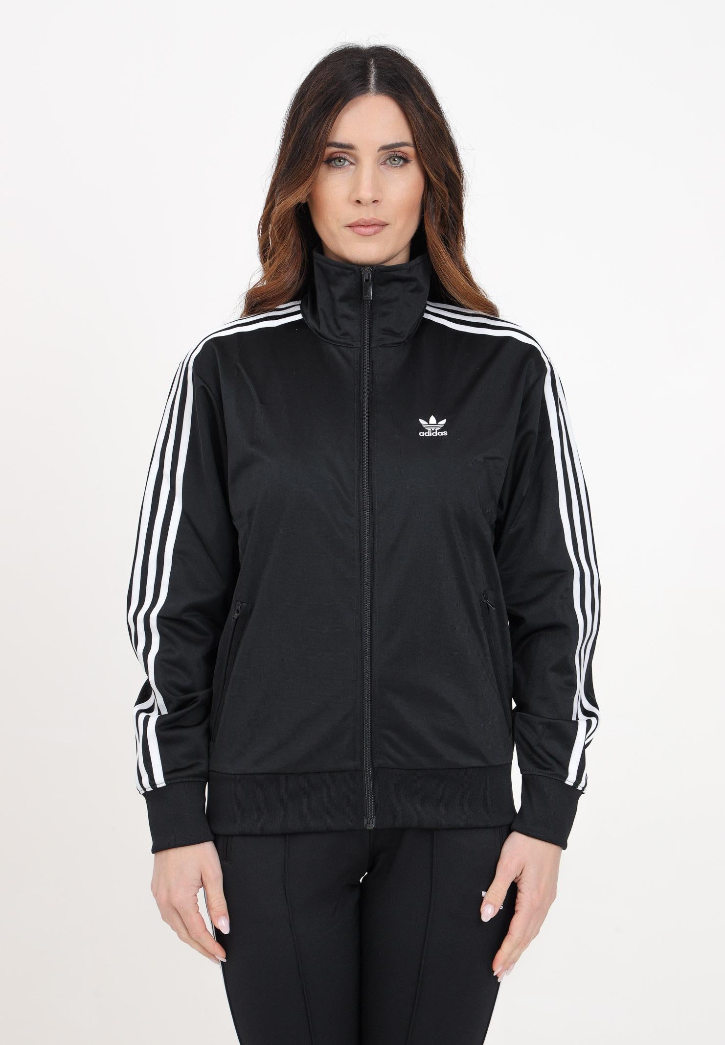 ADIDAS ORIGINALS Felpa con zip Adicolor Classics Loose Firebird nera da donna IT7405 . ADIDAS ORIGINALS 