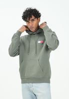 TOMMY JEANS Felpa con cappuccio verde da uomo DM0DM20738MRH  TOMMY JEANS 