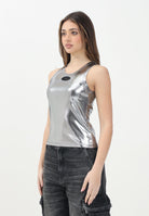 DIESEL Canotta Tlynys argento per donna, ragazze e bambine con logo Oval D J021780THAG K981C DIESEL 