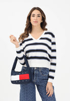 TOMMY JEANS Maglioncino bianco e blu da donna con motivo a righe DW0DW19888 0AP TOMMY JEANS 