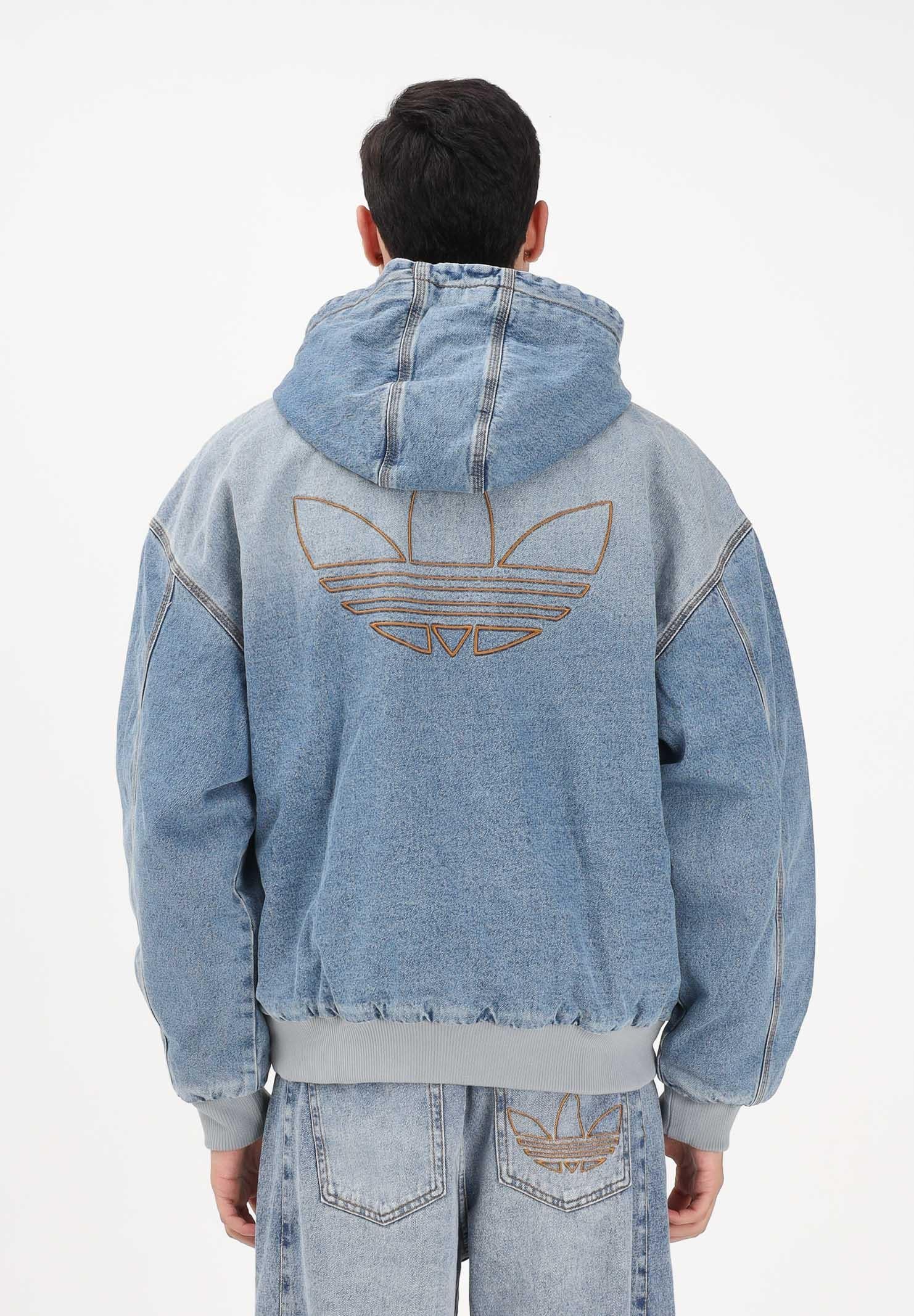 ADIDAS ORIGINALS Giubbotto Denim Padded in denim chiaro da uomo KE0131 . ADIDAS ORIGINALS 
