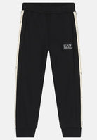 EA7 Pantalone sportivo nero da bambino con fasce logate 7B000194AF10368 UC001 EA7 
