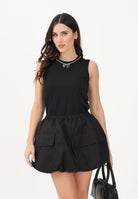 N21 Canotta nera per donna, ragazze e bambine con dettagli gioiello N210A5N0479 0N900 N21 