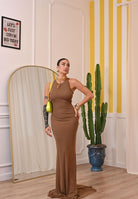 SANTAS Abito lungo BON BON marrone da donna PV25010 MARRONE SANTAS 