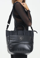 BLAUER Shopper nera da donna con imbottitura e logo F5QUARTXL01PAD BLK BLAUER 