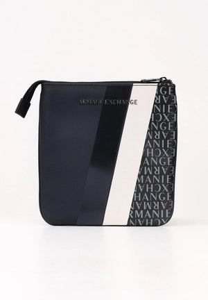 ARMANI EXCHANGE Borsello blu notte da uomo con motivo geometrico e logo XM000164AF11935 MB051 ARMANI EXCHANGE 