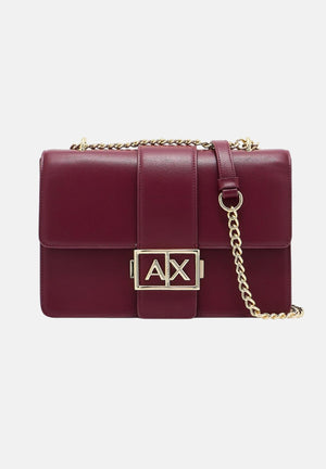 ARMANI EXCHANGE Borsa a tracolla bordeaux da donna con logo XW000070AF12039 UA343 ARMANI EXCHANGE 