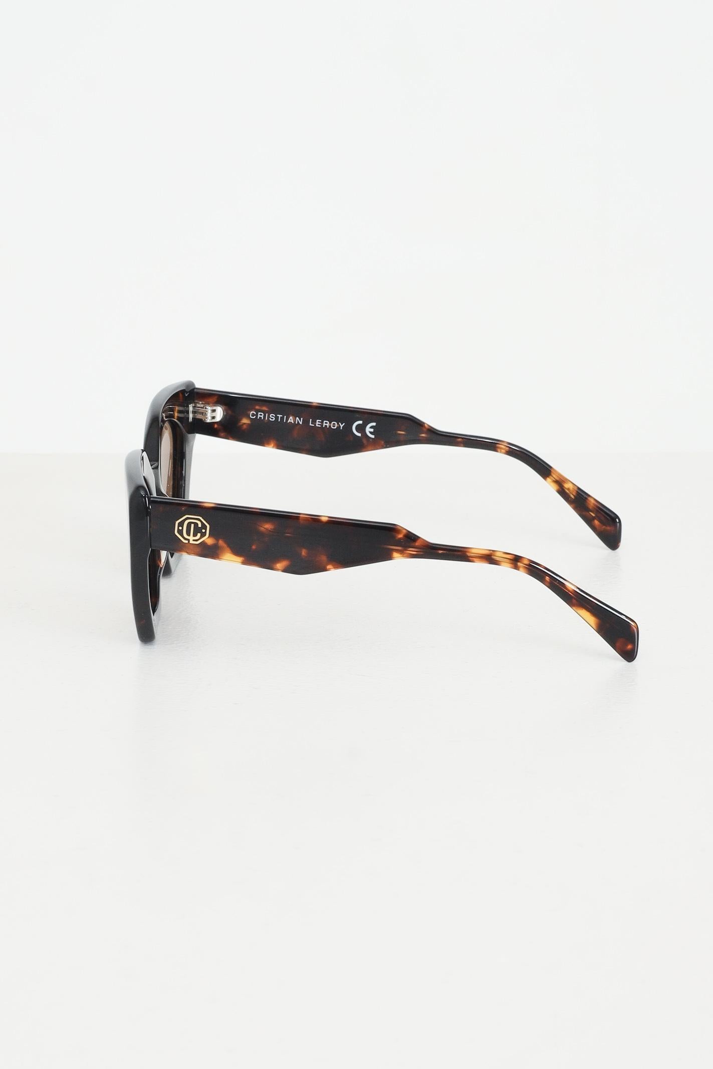 CRISTIAN LEROY Occhiali da sole marroni da donna con montatura cat-eye 700233 03 CRISTIAN LEROY 