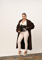 ELISABETTA FRANCHI Cintura bustier marrone da donna con stampa cocco CT83S58E2 EA3 ELISABETTA FRANCHI 