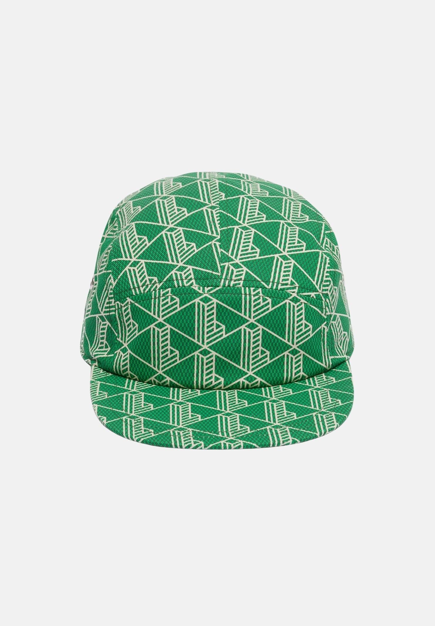 LACOSTE Cappello con visiera verde per uomo e donna caratterizzato da stampa monogram RK0763 HEI LACOSTE 