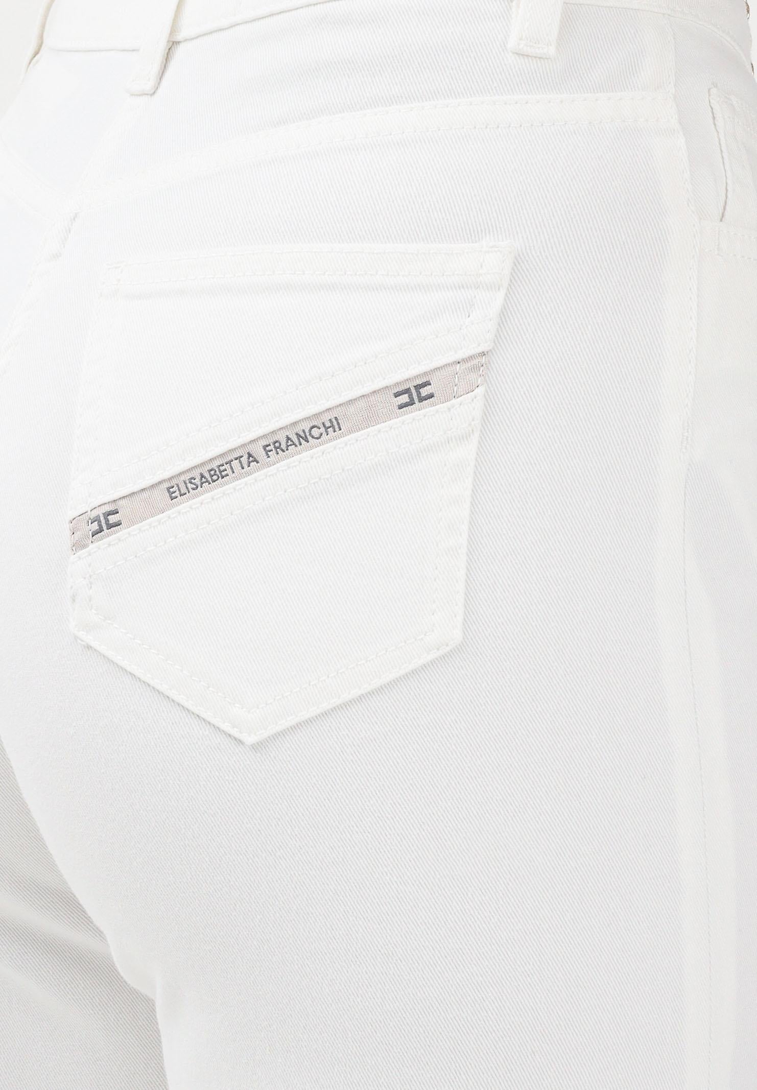 ELISABETTA FRANCHI Jeans a palazzo avorio da donna PJ23N61E2 360 ELISABETTA FRANCHI 
