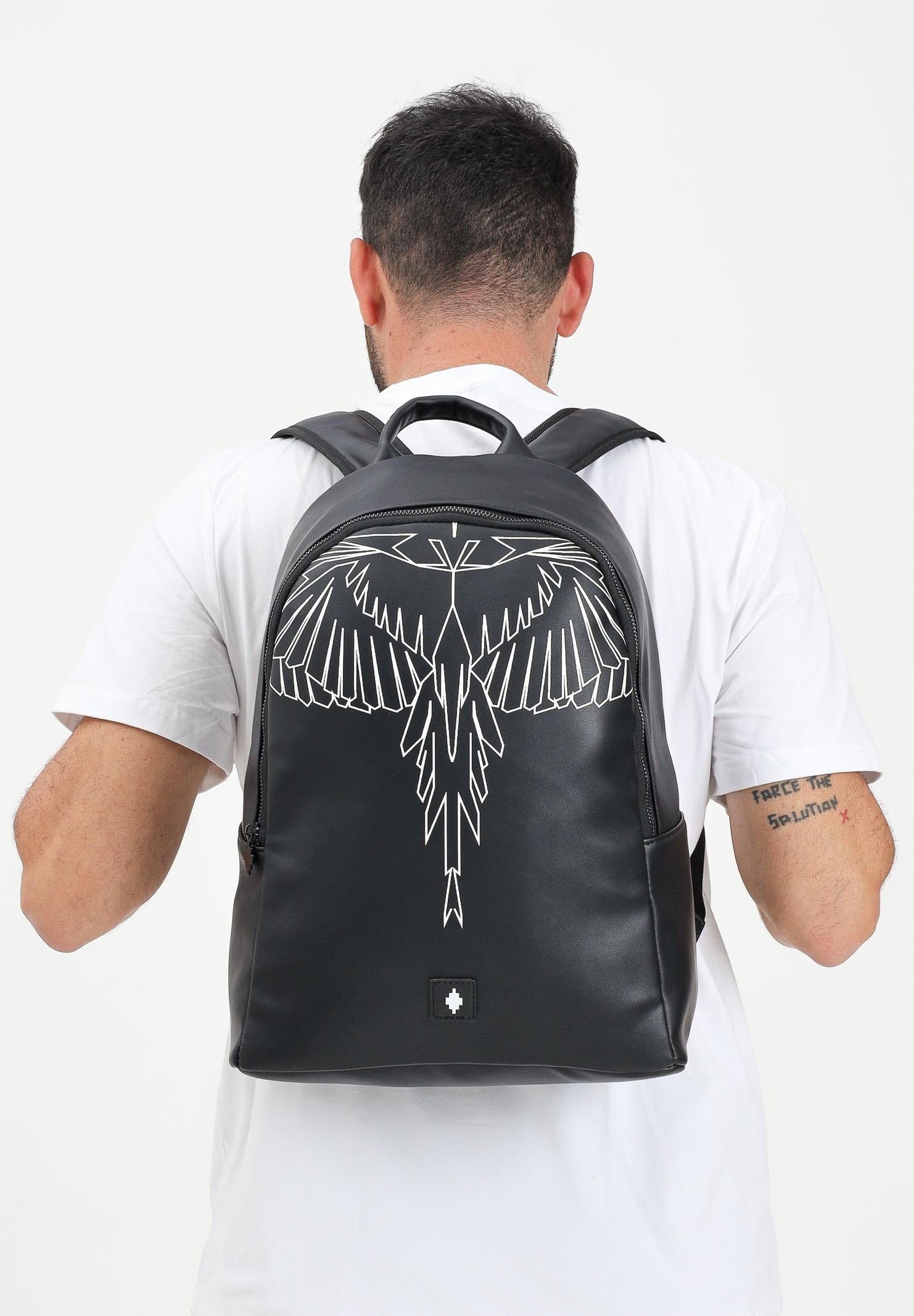 MARCELO BURLON COUNTY OF MILAN Black backpack for men and