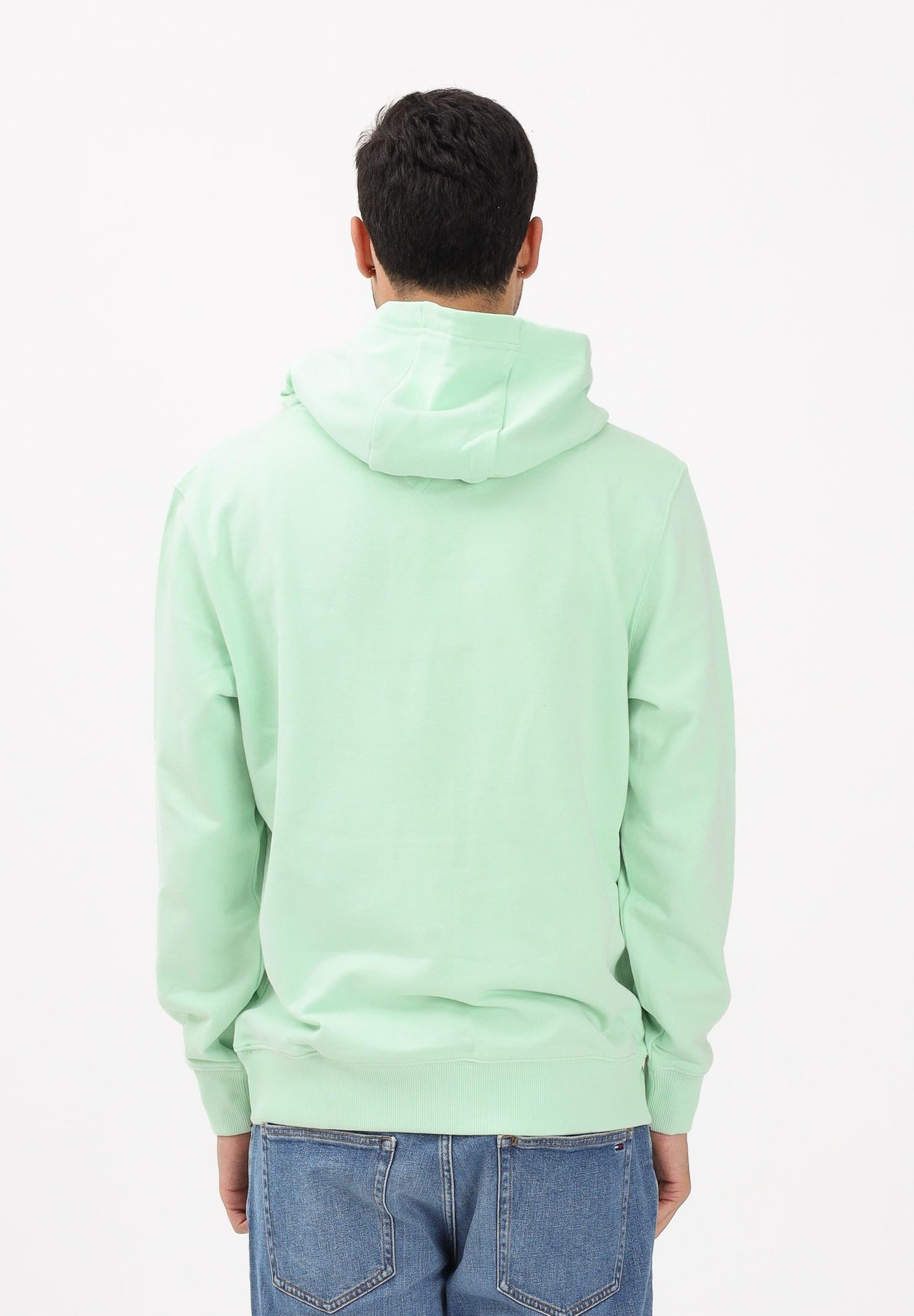 TOMMY HILFIGER Felpa con cappuccio verde menta da uomo MW0MW37235 LXY TOMMY HILFIGER 