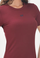 CALVIN KLEIN JEANS Abito midi bordeuax da donna con logo LV044C902GVLP  CALVIN KLEIN JEANS 