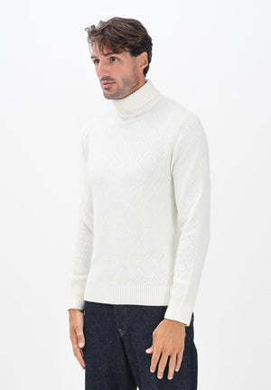 SELECTED HOMME Maglioncino a collo alto panna da uomo 16098329 Egret SELECTED HOMME 