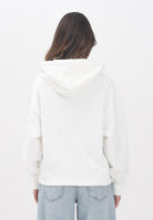 TOMMY JEANS Felpa con cappuccio bianca da donna rifinita da logo DW0DW19414YBL  TOMMY JEANS 