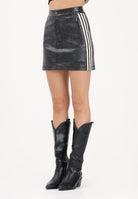 ADIDAS ORIGINALS Gonna corta PLEATHER nera da donna KE5034 . ADIDAS ORIGINALS 