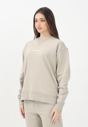 DSQUARED2 Felpa girocollo beige per donna, ragazzi e bambini con stampa logo DQ2739D0094 DQ717 DSQUARED2 