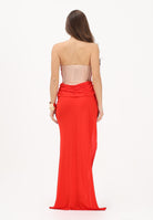 ELISABETTA FRANCHI Abito lungo rosso da donna con coppe in metallo ABR3562E2 FG2 ELISABETTA FRANCHI 