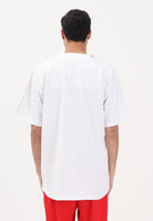 ADIDAS ORIGINALS Camicia a manica corta SUMMER LEAGUE VARSITY BASEBALL bianca per uomo e donna KD6563 . ADIDAS ORIGINALS 