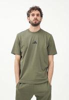 ADIDAS PERFORMANCE T-shirt a manica corta Essentials 3-Stripes verde da uomo JE6391 . ADIDAS PERFORMANCE 