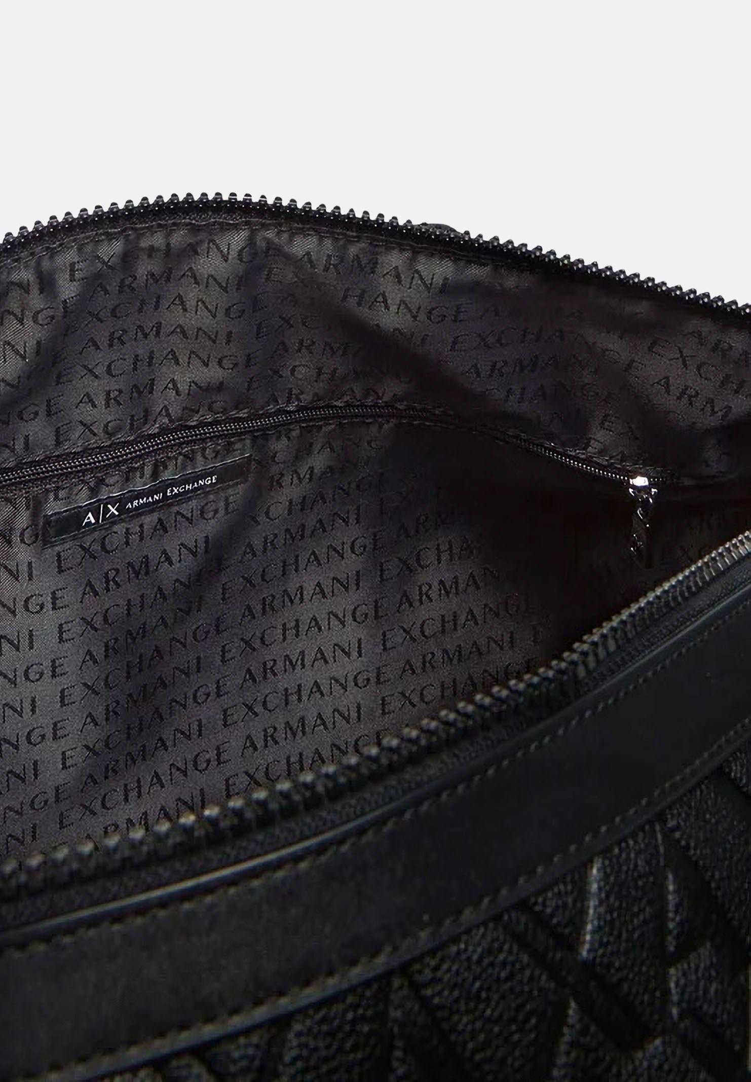 ARMANI EXCHANGE Borsone nero da uomo con logo all-over XM000845AF12133 UC001 ARMANI EXCHANGE 