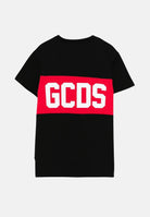GCDS T-shirt a manica corta nera per bambino e bambina con stampa logo GCDS B2KU2329JF1 99 GCDS 