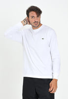 LACOSTE T-shirt a manica lunga bianca da uomo con logo TH7307 001 LACOSTE 