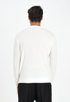 ARMANI EXCHANGE Maglioncino girocollo panna da uomo con motivo monogram XM000878AF11982 U0009 ARMANI EXCHANGE 