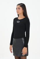 DIESEL Body a manica lunga nero per donna e ragazze con logo Oval D J024330AFAA K900 DIESEL 