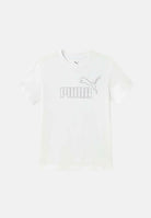 PUMA T-shirt a manica corta bianca da bambina con logo in strass 693852 02 PUMA 