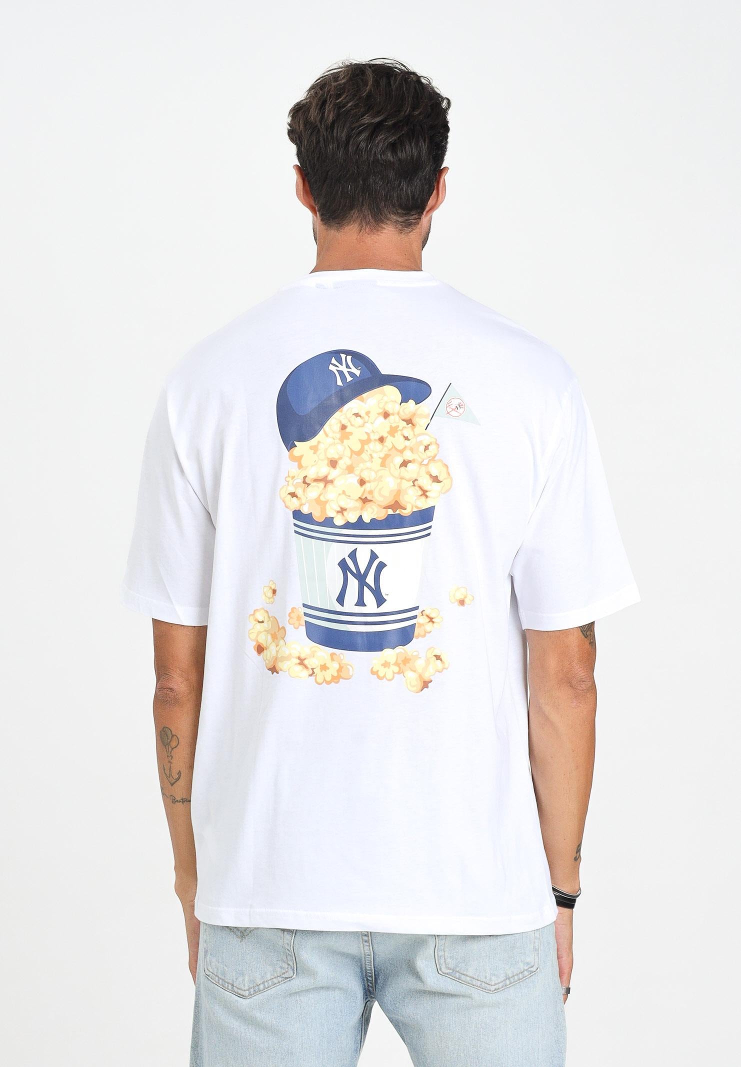 NEW ERA T-shirt a manica corta Oversized New York Yankees MLB Food Graphic bianca da uomo 60684281  NEW ERA 