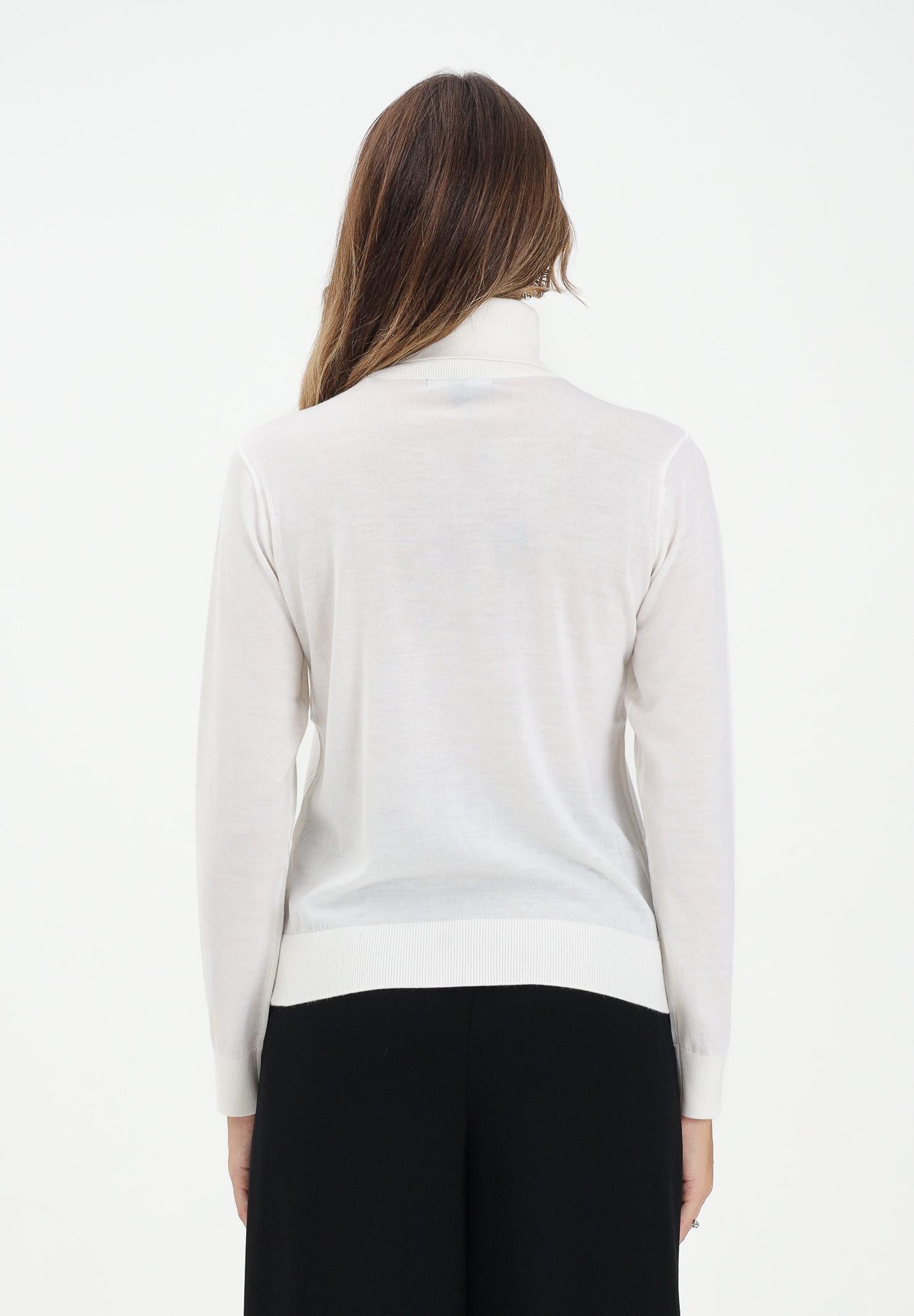 ARMANI EXCHANGE Maglioncino a collo alto bianco da donna con ricamo logo XW001440AF11896 U1003 ARMANI EXCHANGE 