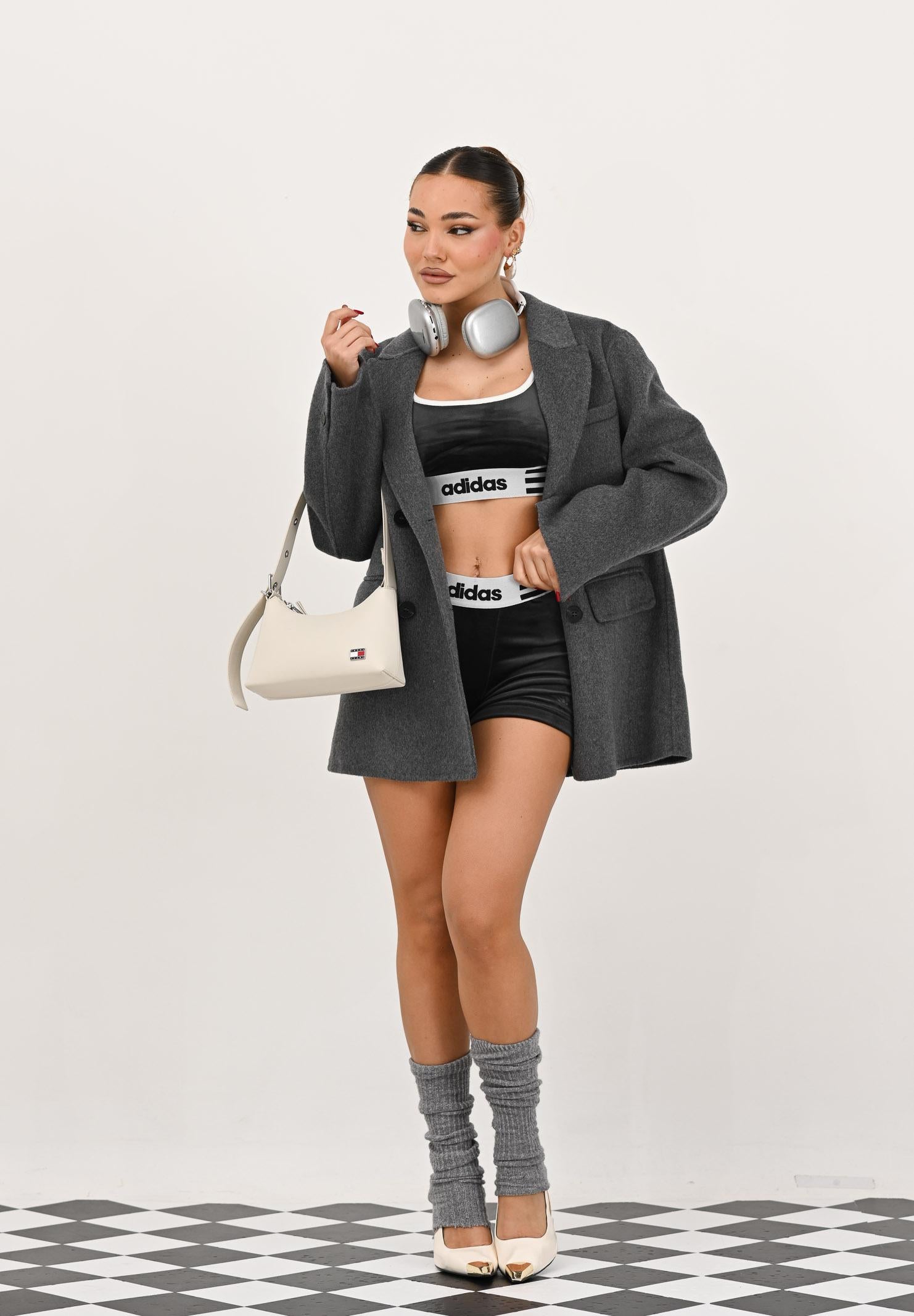 VICOLO Cappotto corto grigio da donna TF0068 A193 VICOLO 