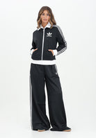 ADIDAS ORIGINALS Pantalone sportivo Adicolor Satin Wide Leg nero da donna IU2520 . ADIDAS ORIGINALS 