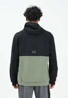 EA7 Felpa con cappuccio verde, grigia e nera da uomo 7M000937AF17003 U8100 EA7 