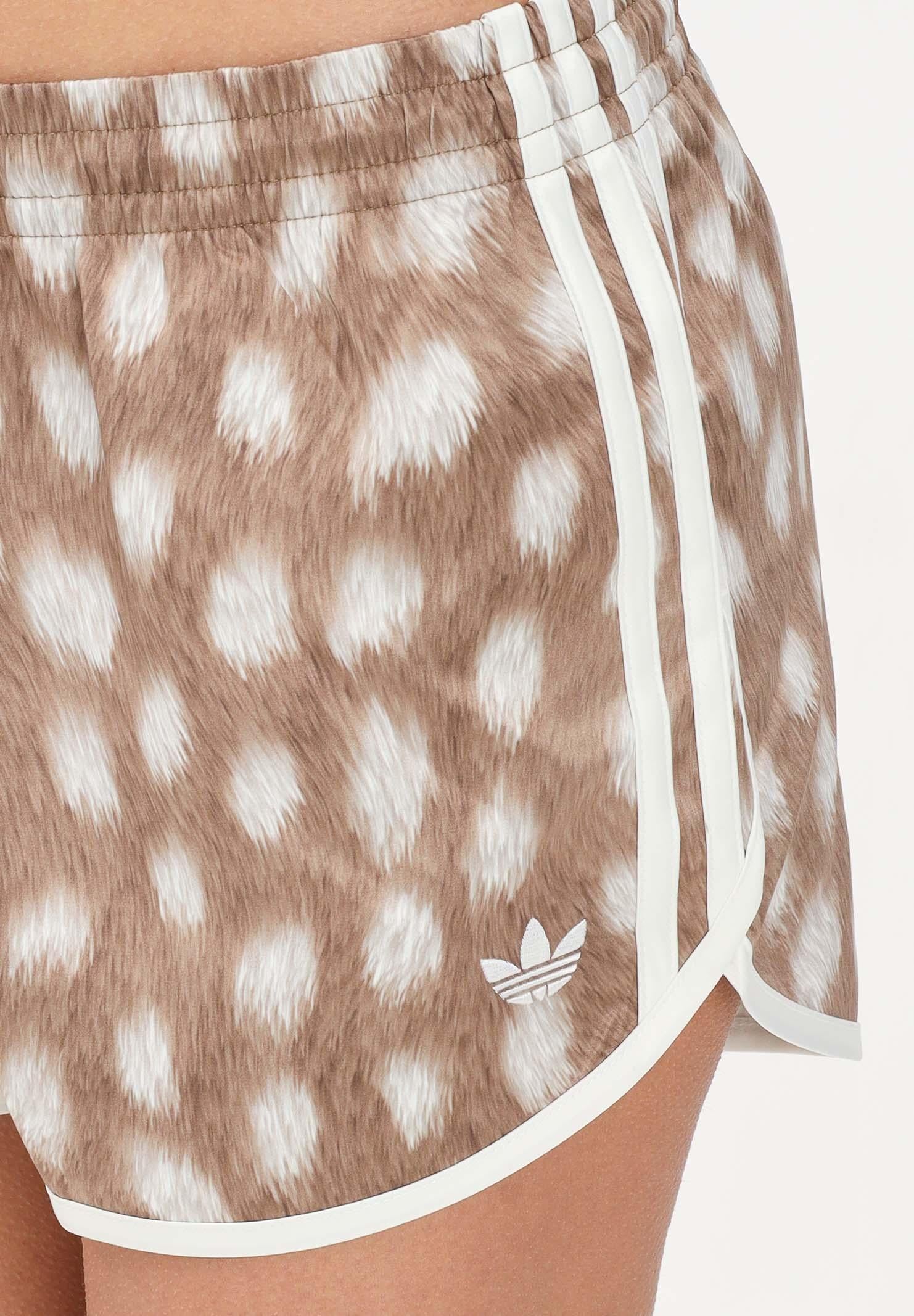 ADIDAS ORIGINALS Shorts sportivo ANIMAL PRINT SPRINTER beige da donna HY5046 . ADIDAS ORIGINALS 