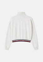 TOMMY JEANS felpa Boxy Quarter-Zip color Ecru, bianco, da donna DW0DW23144 YBL TOMMY JEANS 