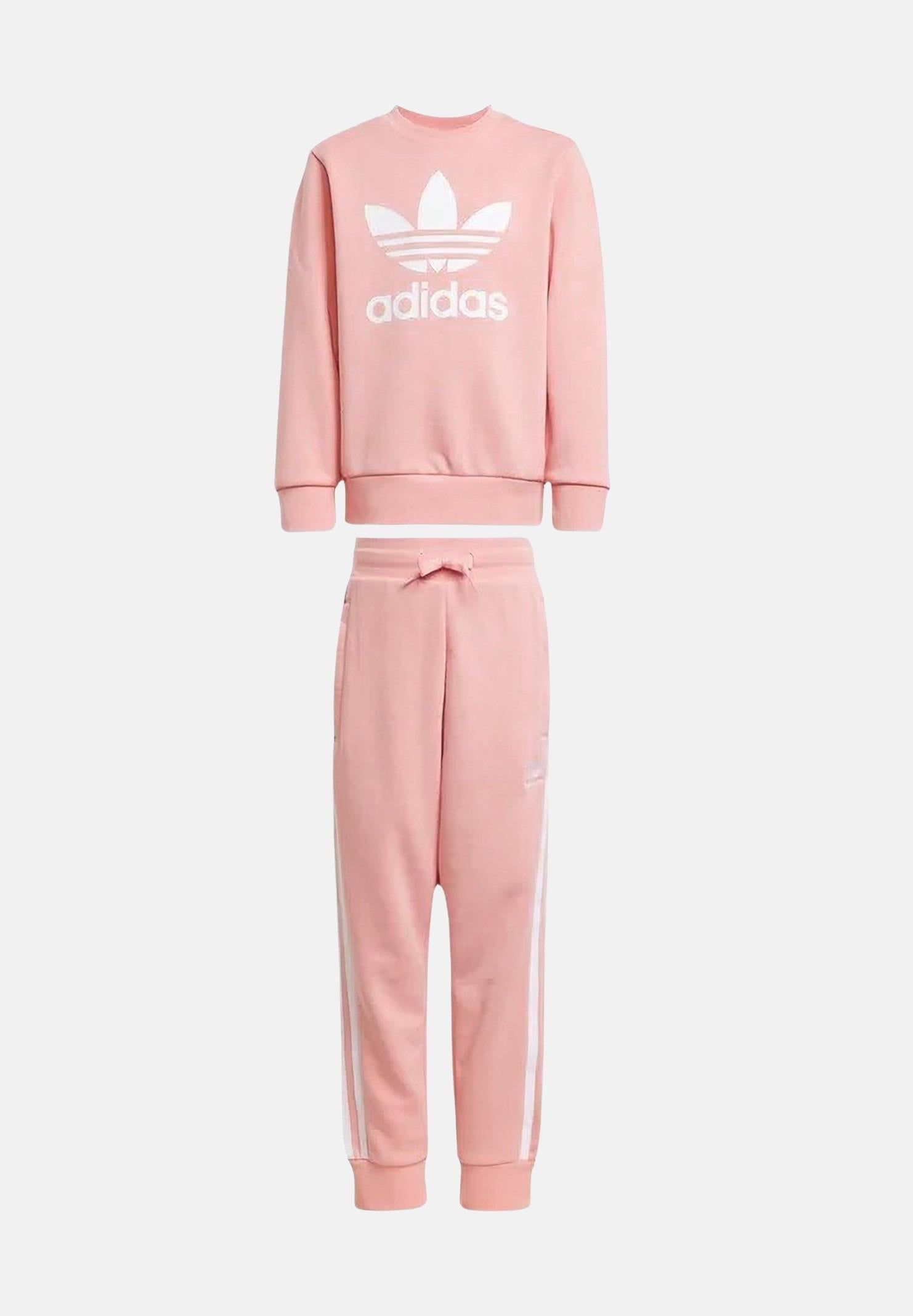 Tuta Adicolor Crew rosa per bambine - Adidas Originals