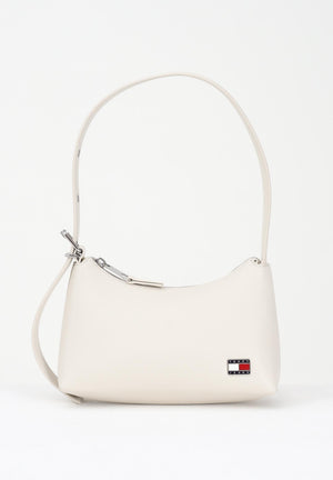 TOMMY JEANS Borsa a spalla panna da donna con logo AW0AW17873 BDS TOMMY JEANS 