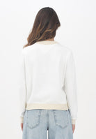 TOMMY JEANS Maglioncino girocollo panna da donna con logo DW0DW20970YBL  TOMMY JEANS 