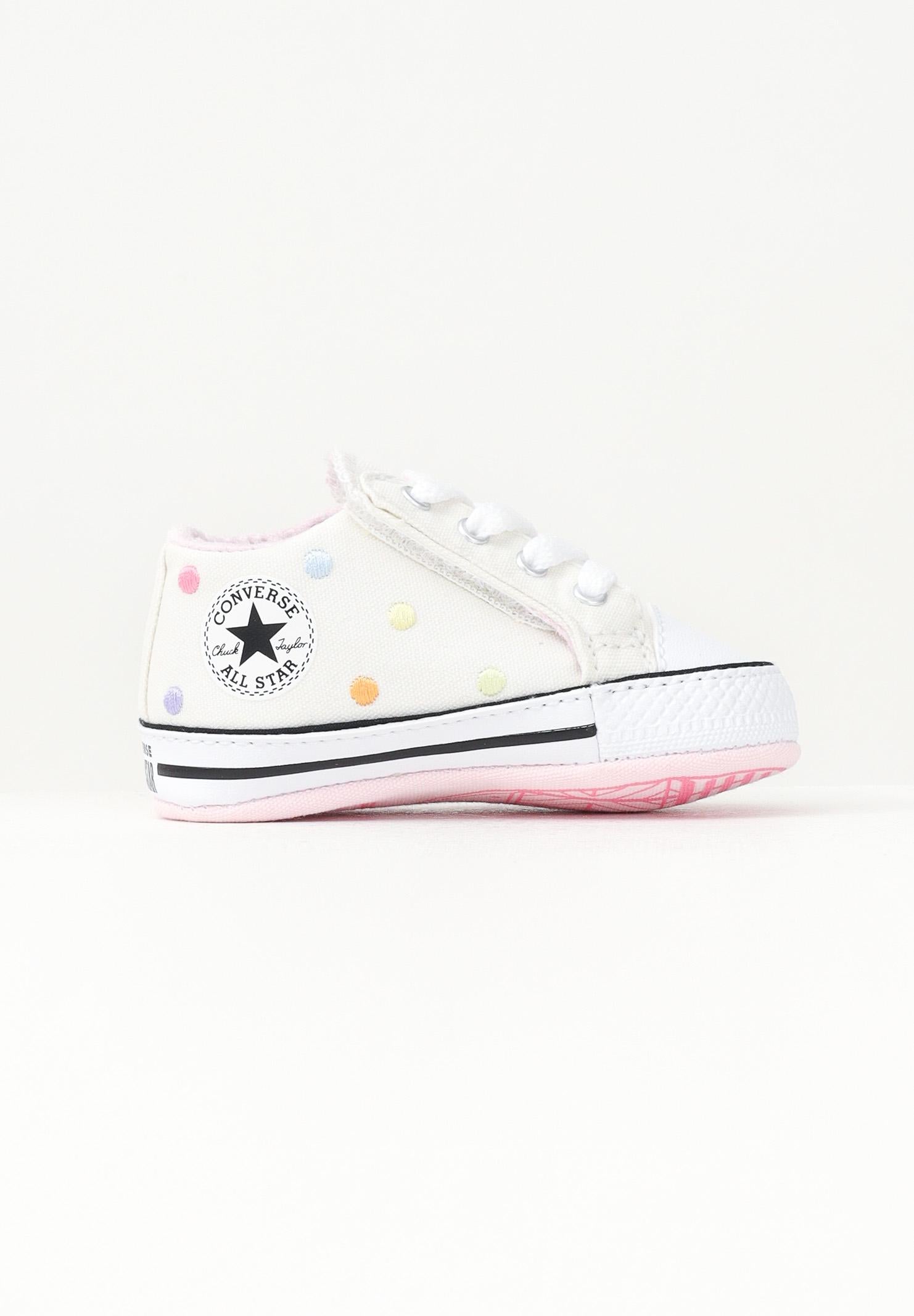 CONVERSE Scarpe da culla Chuck Taylor All Star Embroidered Polka Dots Easy On bianche da neonato