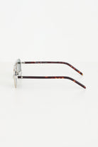 Occhiali da sole per uomo e donna con montatura argento e aste tartarugate 15032 05 CRISTIAN LEROY 