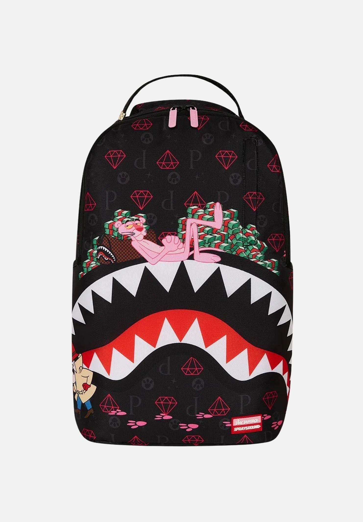 SPRAYGROUND Zaino Pink Panther Paw Prints Dlxr nero per uomo e donna 910B7396NSZ  SPRAYGROUND 