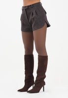 PATRIZIA PEPE Shorts marrone da donna a palloncino 2P1701A646 FG48 PATRIZIA PEPE 