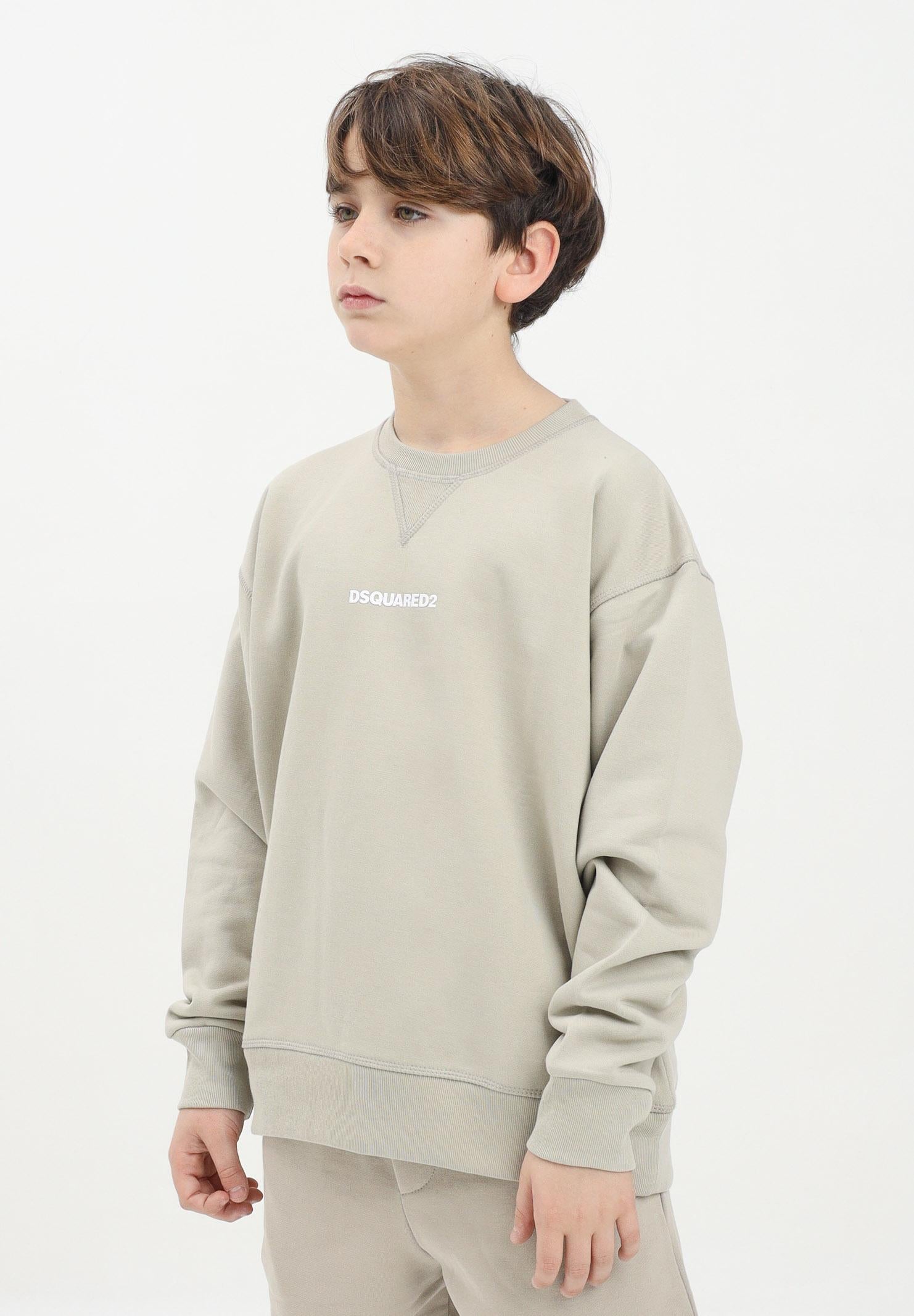 DSQUARED2 Felpa Girocollo Beige: Stile per Tutti