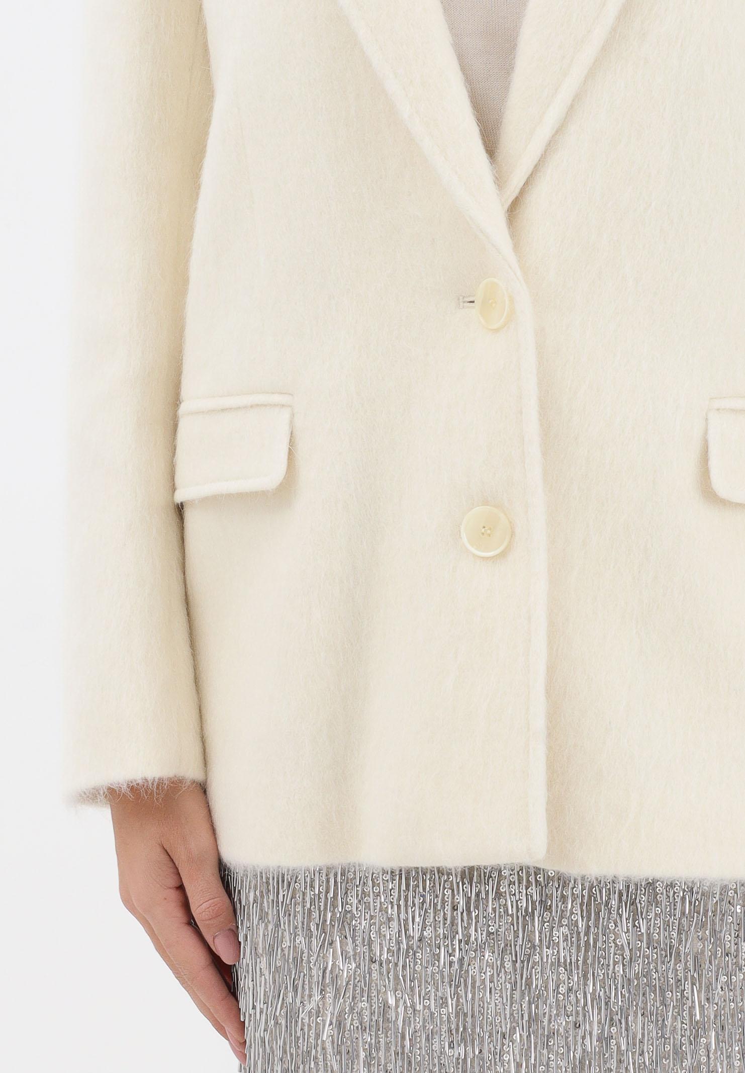 PATRIZIA PEPE Giacca in misto lana panna da donna 2S1533A654 W405 PATRIZIA PEPE 